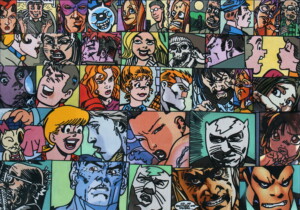 Légende image: Gudmundur ERRÓ Visages, 2011 Acrylique sur toile