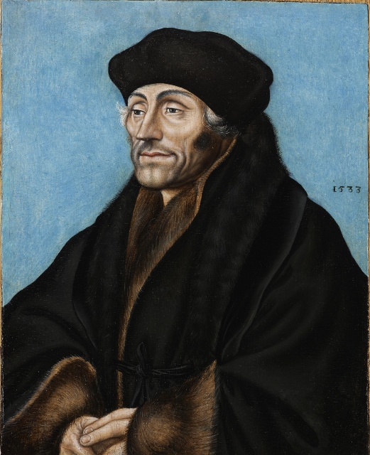 Atelier de Lucas Cranach l’Ancien 1472 Kronach -1553 Weimar « Portrait d’Erasme » signé 1533