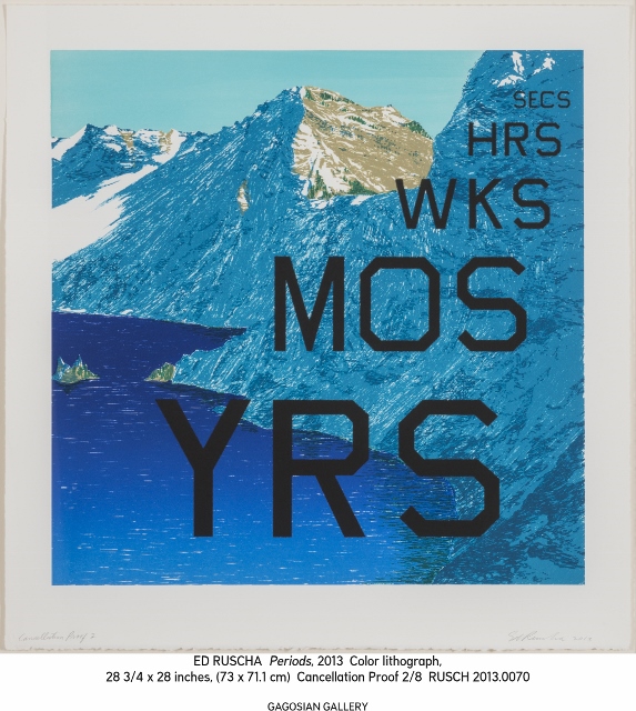 ED RUSCHA, Periods 2013 Lithograhie couleur Cancellation Proof 2/8 73 x 71.1cm