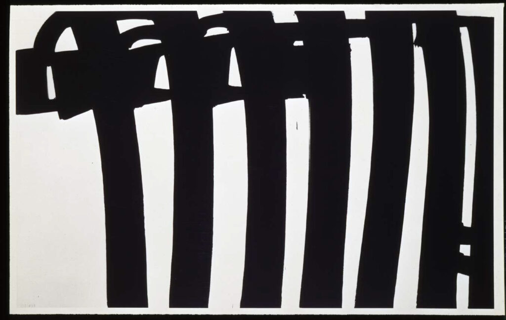 Peinture 202 x 327 cm,
17 janvier 1970
Huile sur toile
Collection particulière
Paris, archives Pierre Soulages
Photo: François Walch
© Adagp, Paris 2009