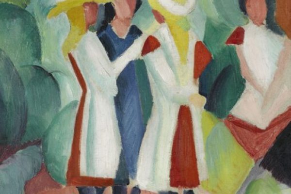 August Macke
Trois jeunes filles avec des chapeaux de paille jaunes, 1913
Huile sur toile, 104 × 87,5 cm
La Haye, collection Gemeentemuseum
© Collection Gemeentemuseum Den Haag