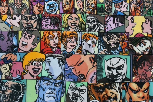 Légende image: Gudmundur ERRÓ Visages, 2011 Acrylique sur toile