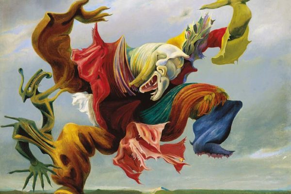 Max Ernst L’Ange du foyer (Le Triomphe du surréalisme), 1937
Huile sur toile, 114 x 146 cm
Collection Hersaint
© 2025 ProLitteris, Zurich Photo : Peter Schälchli, Zurich