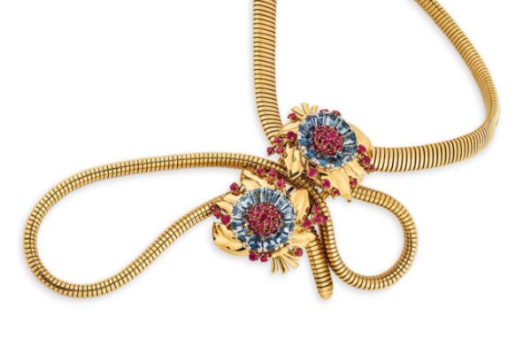 Dessin d’un bijou Passe-Partout, 1952, crayon et gouache sur calque © Van Cleef & Arpels SA