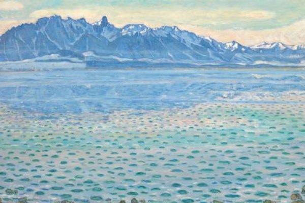 Ferdinand Hodler (1853-1918) Le Lac de Thoune et la chaîne de Stockhorn 1904 Huile sur toile 71 x 105 cm Collection Christoph B