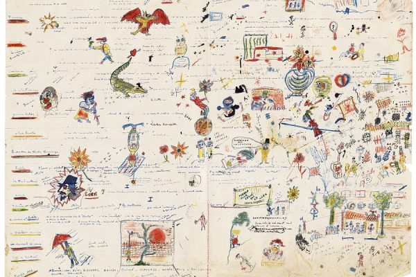 Planche préparatoire à l'écriture du scénario des Enfants du paradis (1943)
56,1 x 75,8 cm
copyright Fatras/succession Jacques Prévert