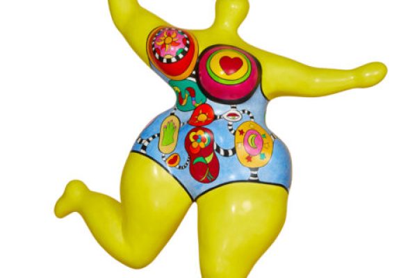 Niki de Saint Phalle, Dawn Jaune, 1995, résine peinte, 144 x 114 x 41 cm