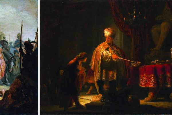 Rembrandt-Harmensz-van-Rijn-Daniel-et-Cyrus-devant-lidole-de-Bel-1633-Huile-sur-bois-235-x-302-cm-The-J.Paul-Getty-Museum-Los-Angeles